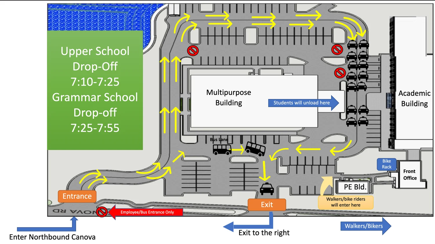 Upper School Drop-Off / Grammar School Drop-Off